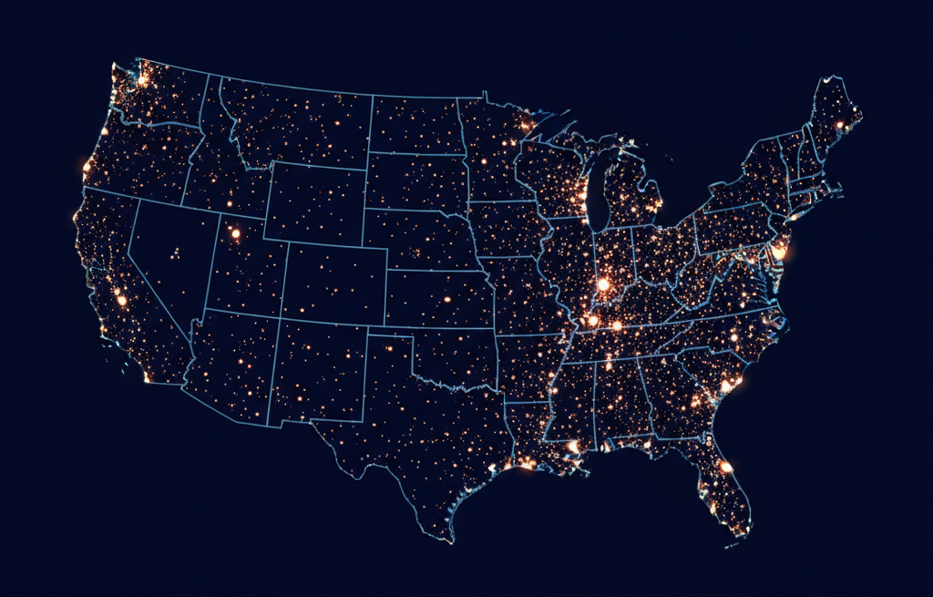 U.S. county economic momentum by state